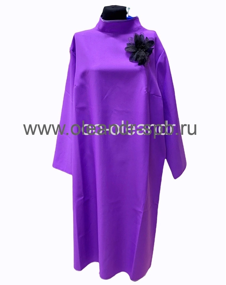 Т2653 Платье женское ритуальное Брошь цветок М45
